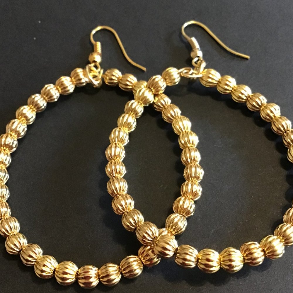 Goldtone Nickel Free Hoop Earrings